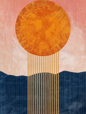 Orange Sun Rays Poster