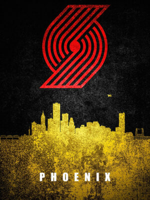 Portland City Skyline Poster