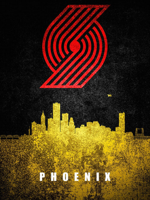 Portland City Skyline Poster