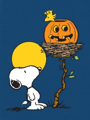 Pumpkin Night Snoopy Peanuts Poster