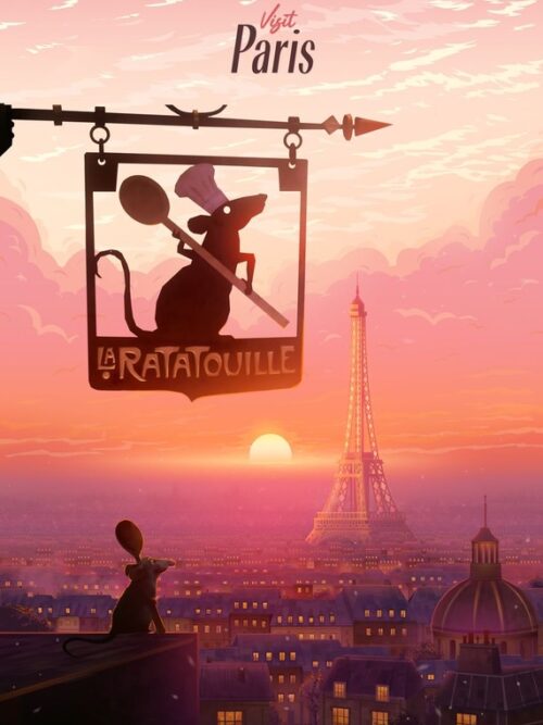Ratatouille Visit Paris Poster
