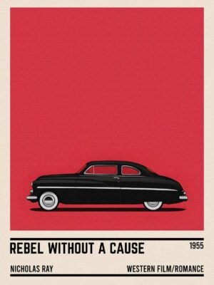 Rebel Without A Cause Car Poster