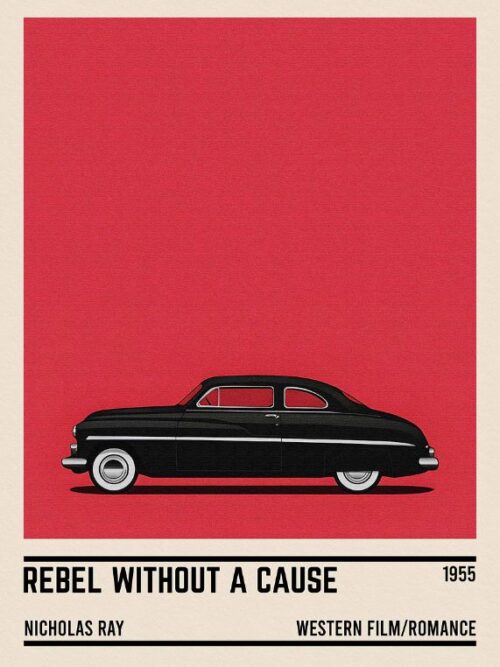 Rebel Without A Cause Car Poster