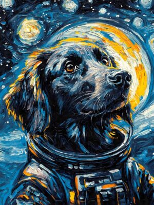 Retriever Astronaut Poster