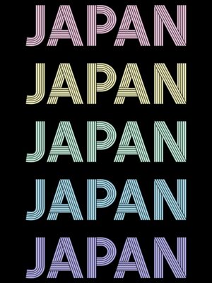 Retro Pastel Japan Text Poster