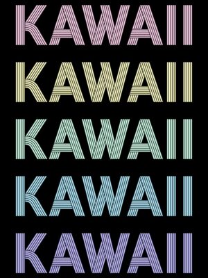 Retro Pastel Kawaii Text Poster