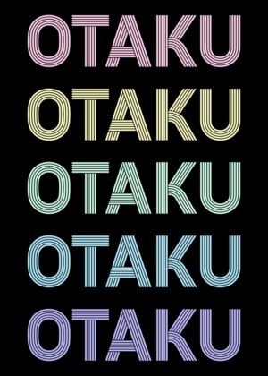 Retro Pastel Otaku Text Poster