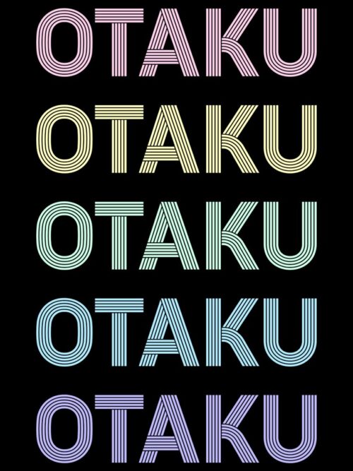 Retro Pastel Otaku Text Poster