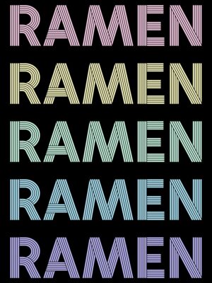 Retro Pastel Ramen Text Poster