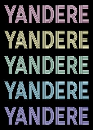Retro Pastel Yandere Text Poster