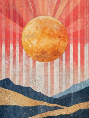 Retro Sun Streak Poster