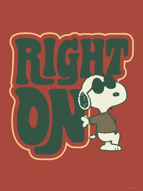 Right On Peanuts Poster