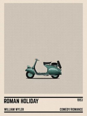 Roman Holiday Scooter Poster