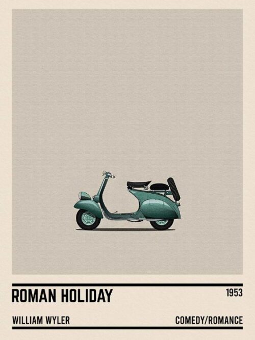 Roman Holiday Scooter Poster
