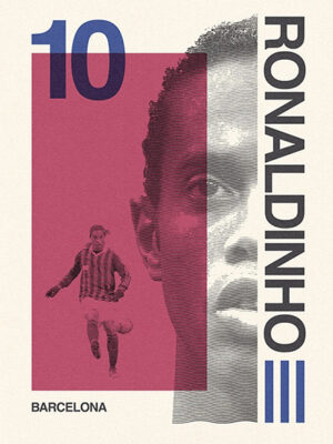 Ronaldinho Gaúcho FC Barcelona Football Sports Poster