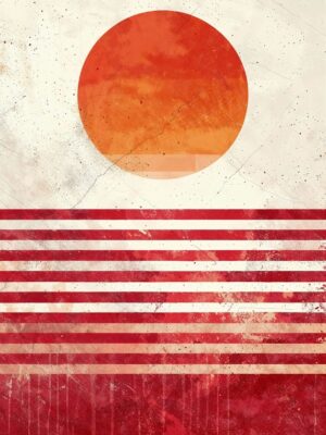 Rustic Sun Stripes Poster