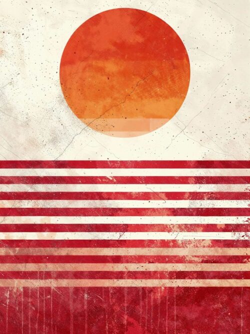 Rustic Sun Stripes Poster