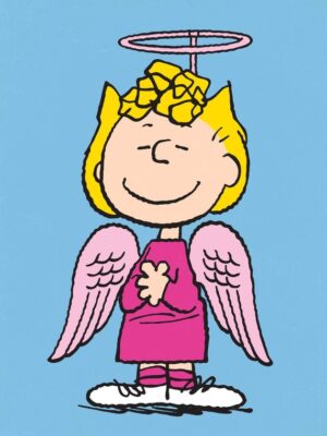 Sally Angel Halloween Peanuts Poster