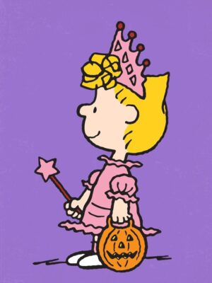 Sally Princess Halloween Peanuts Poster