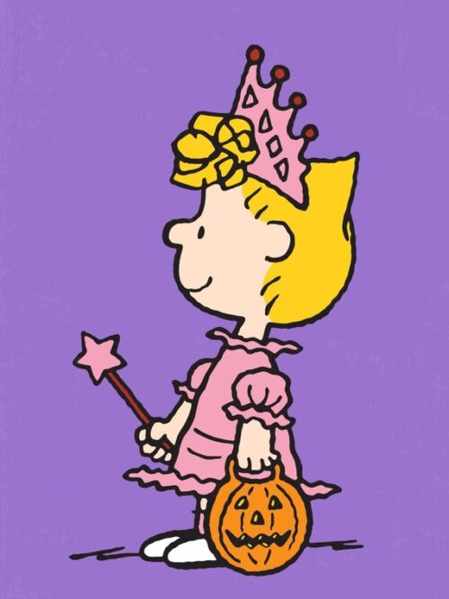 Sally Princess Halloween Peanuts Poster