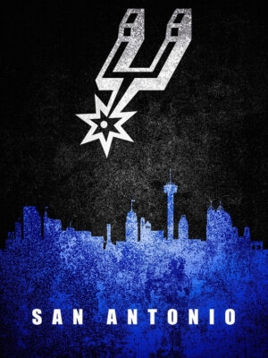 San Antonio City Skyline Poster