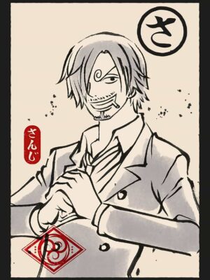 Sanji Ukiyo E One Piece Poster