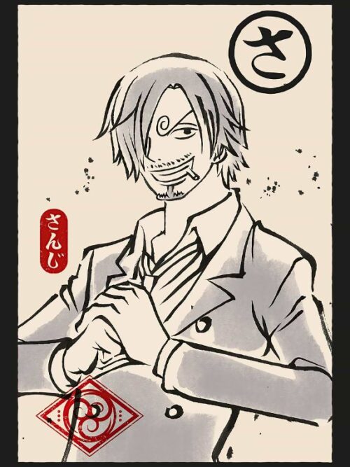 Sanji Ukiyo E One Piece Poster
