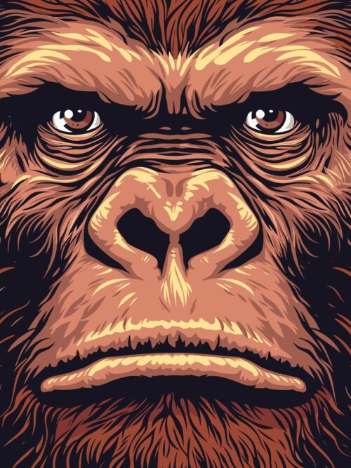 Sasquatch Bigfoot Face Poster