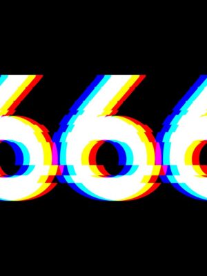 Satanic Number 666 Glitch Poster