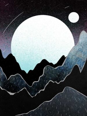 Shooting Stars Of The Moon Poster