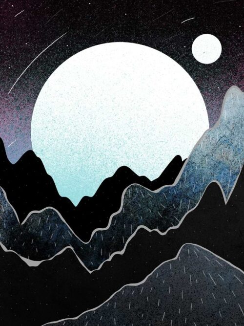 Shooting Stars Of The Moon Poster