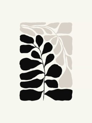 Simple Flower Leaves Poster