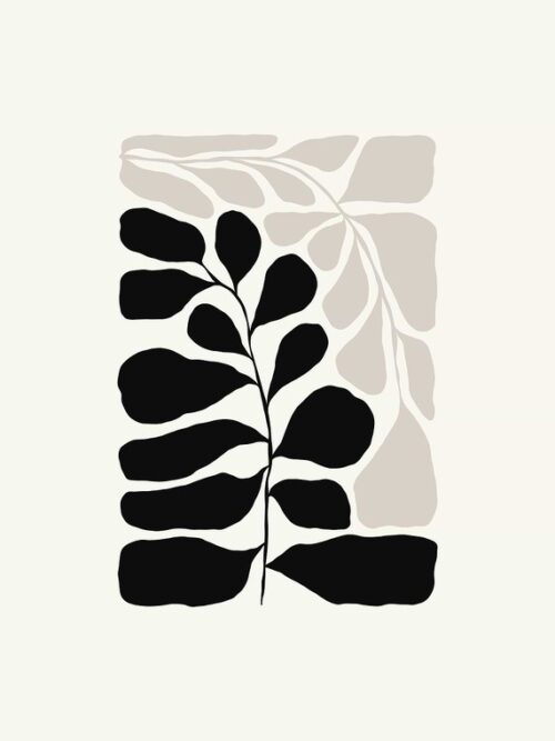 Simple Flower Leaves Poster