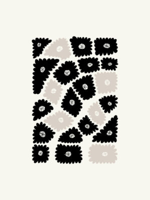Simplistic Floral Abstract Print Poster