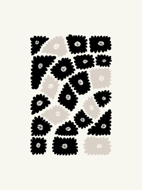 Simplistic Floral Abstract Print Poster