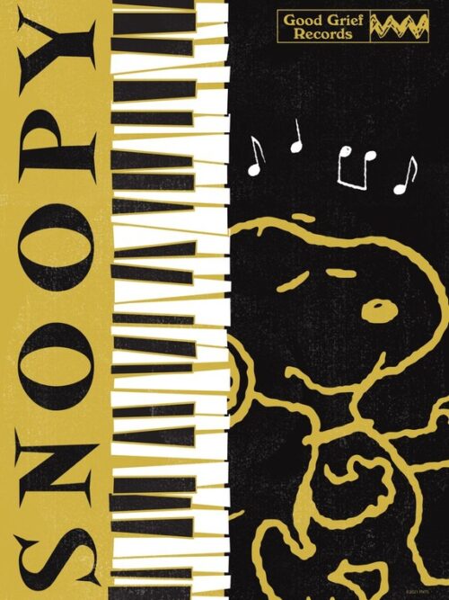Snoopy Good Grief Records Peanuts Poster