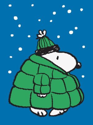 Snoopy Green Puffer Peanuts Poster