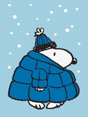 Snoopy Puffer Jacket Peanuts Poster