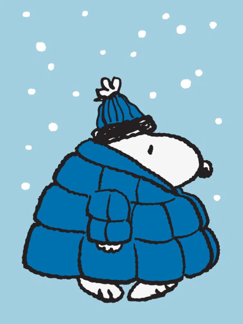 Snoopy Puffer Jacket Peanuts Poster