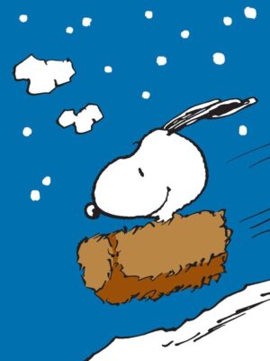 Snoopy Sleighing Peanuts Poster