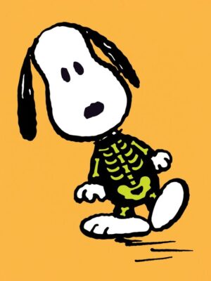 Snoopy Spooky Skeleton Peanuts Poster