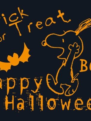 Snoopy Trick Or Treat Peanuts Poster