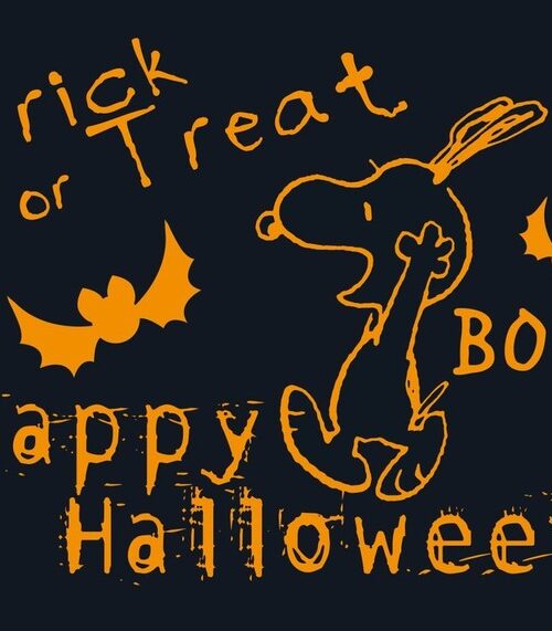 Snoopy Trick Or Treat Peanuts Poster