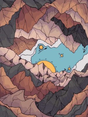 Space Rock Cave Poster