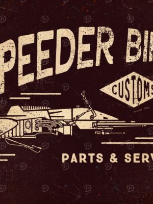 Speeder Bike Customs Starwars Poster