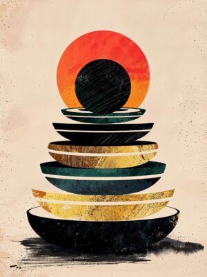 Stacked Zen Poster
