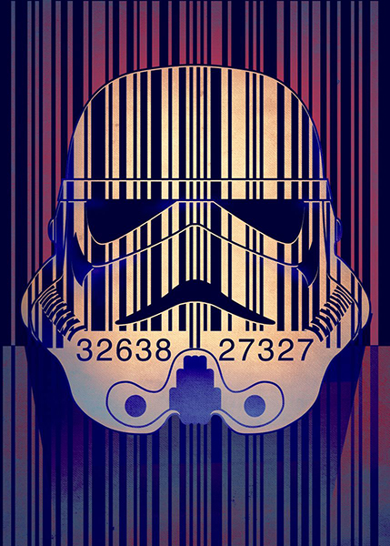 Star wars Stormtrooper Barcode Poster
