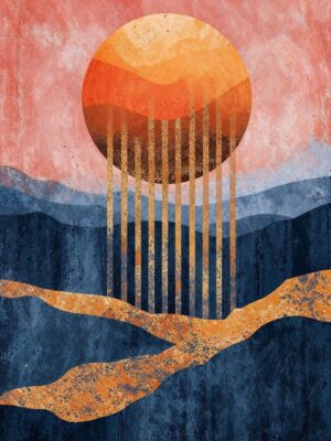 Sunrise Stripes Poster