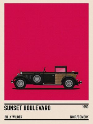 Sunset Boulevard Car Movie Poster