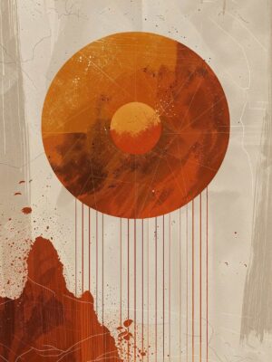 Sunset Droplets Poster